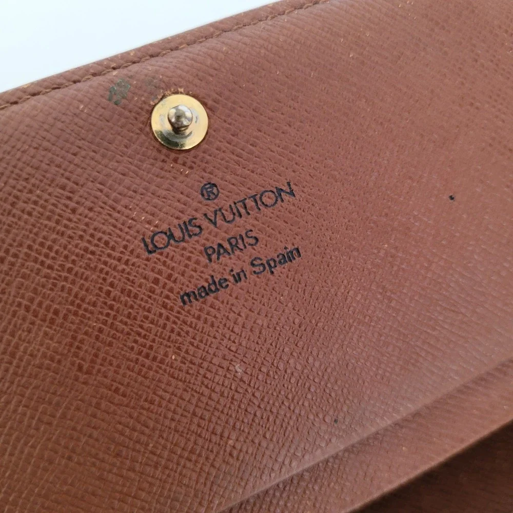 Louis Vuitton Monogram Canvas Portefeuille Tresor Wallet Brown CA0050
